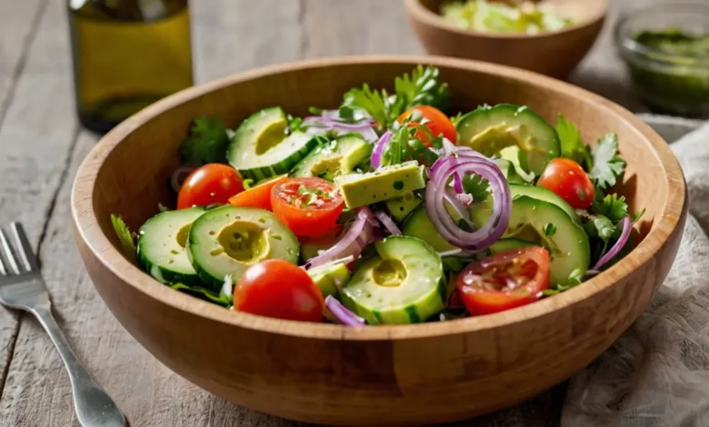 Cucumber with Avocado Salad