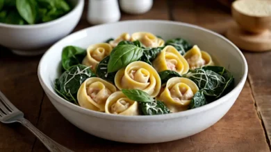 Tortellini with Alfredo Sauce and Chicken