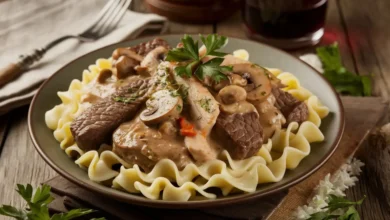 Beef Stroganoff with Chicken