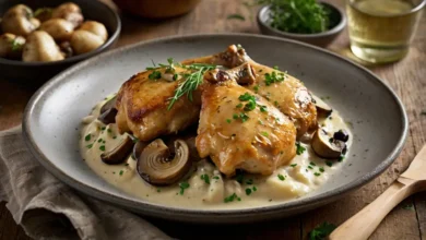 Chicken thighs mushrooms recipe
