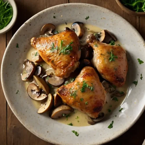 Savory Garlic Butter Chicken Thighs with Mushrooms