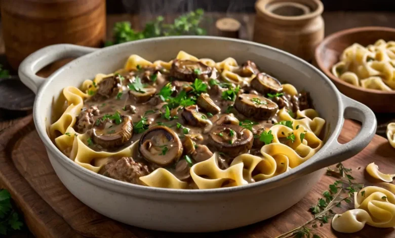 beef stroganoff with hamburger