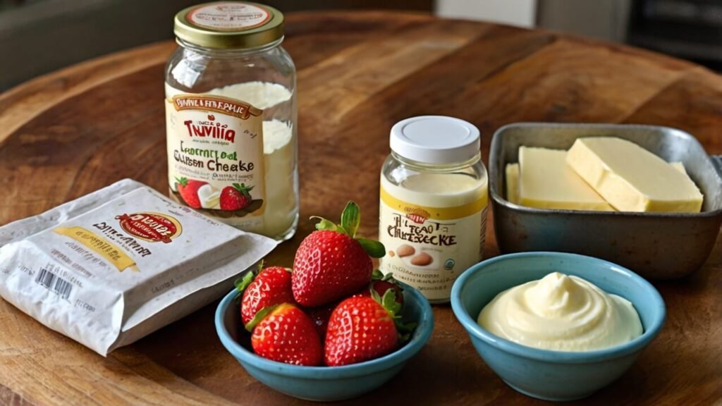 ingredients for gluten free cheesecake desserts