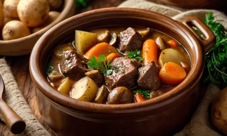 recipe for beef stew in a crock pot