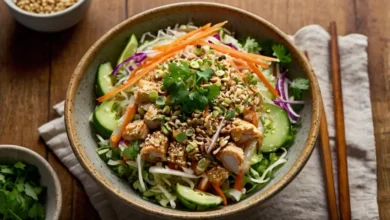 Chicken Spring Roll Bowls