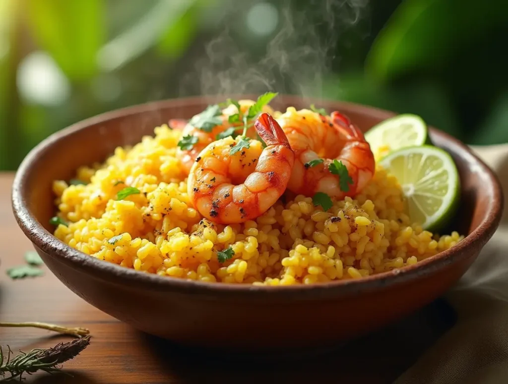 Coconut Rice and Shrimp