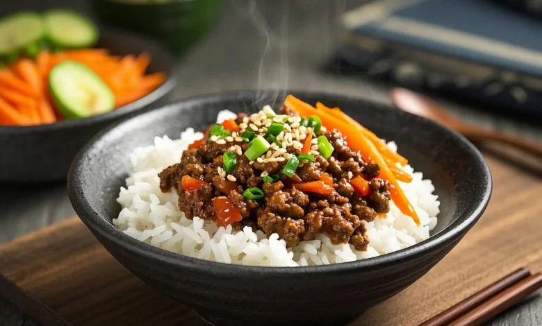 Korean ground beef bowl recipe