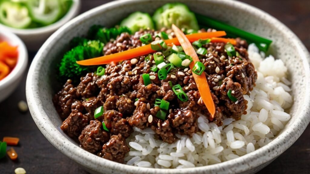 Korean ground beef bowl