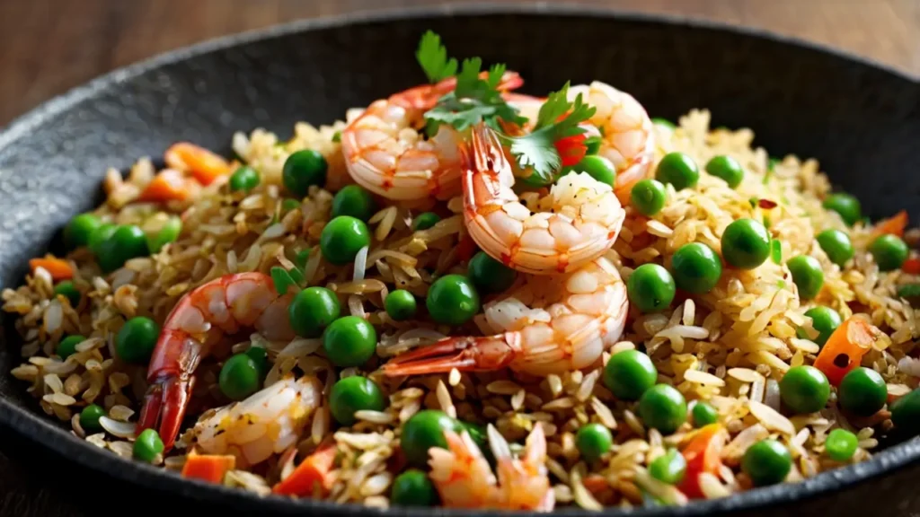 Spicy garlic shrimp fried rice