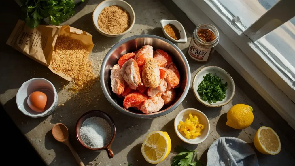 ingredients for Grilled Crab Cakes